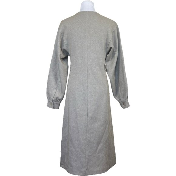 Uniqlo U x Lemaire Jersey Long-Sleeve Dress S Small Puff Sleeve Missing Belt - Picture 4 of 8